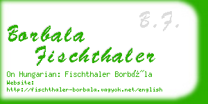 borbala fischthaler business card